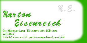 marton eisenreich business card