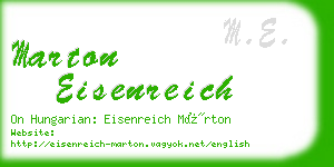 marton eisenreich business card